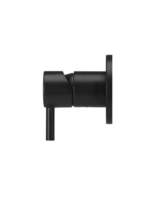 Meir Round Matte Black Wall Mixer Short Pin Lever