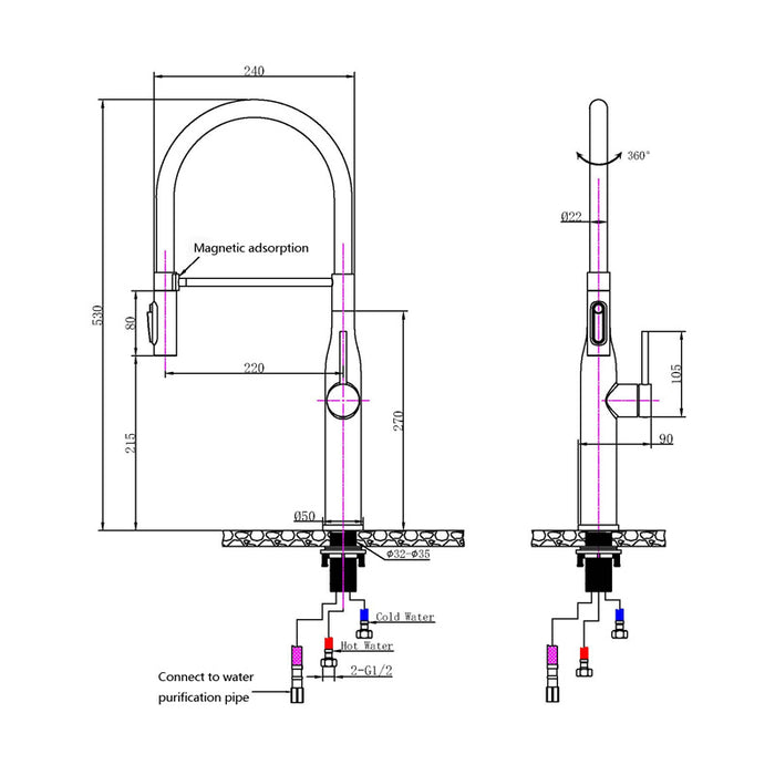 Kitchen Mixer Brushed Nicke