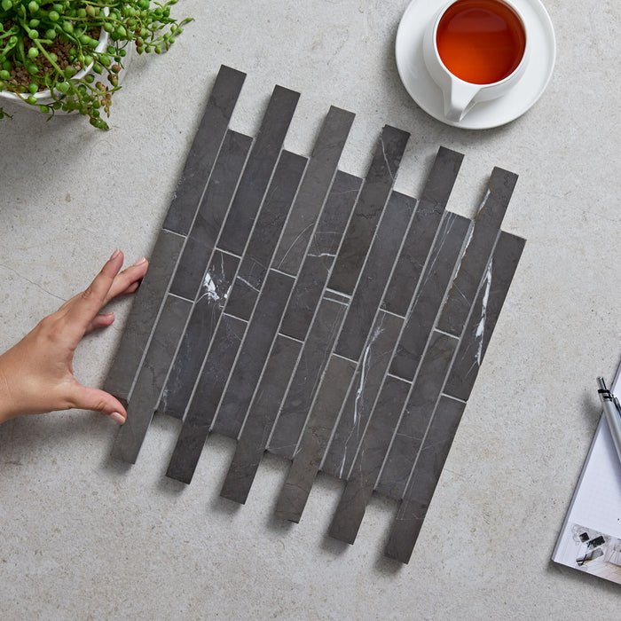 Eterna Pietra Grey Fan Mosaic