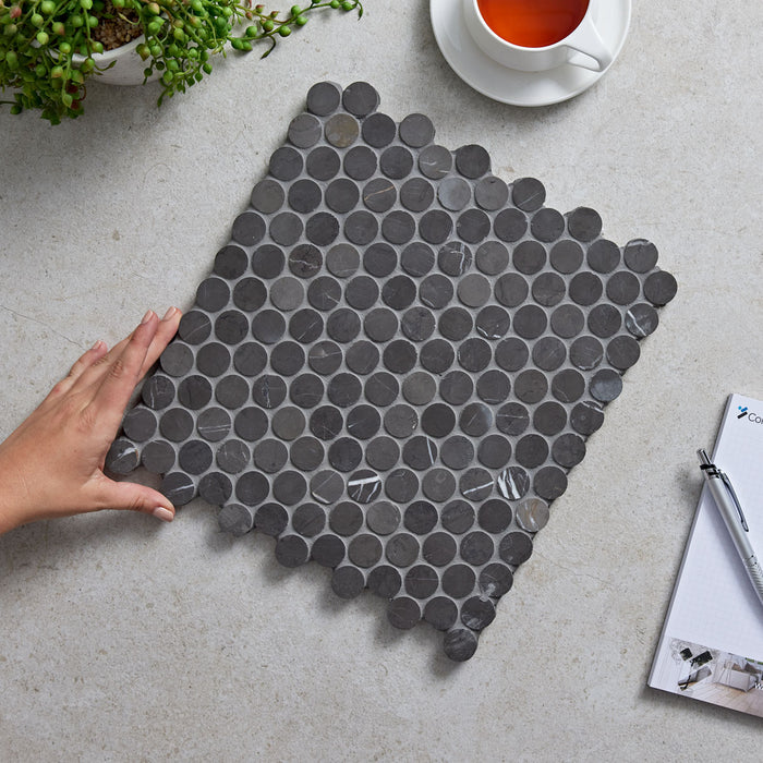 Eterna Pietra Grey Fan Mosaic