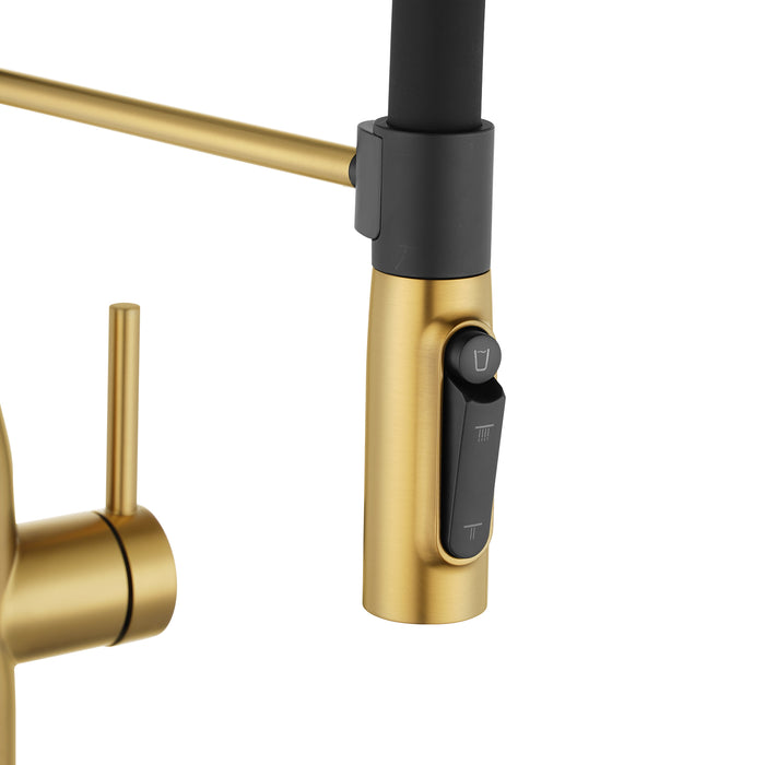 Kitchen Mixer  Brushed Brass