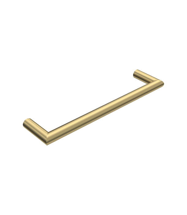 Tondo Single Towel Rail 300mm Brushed Brass