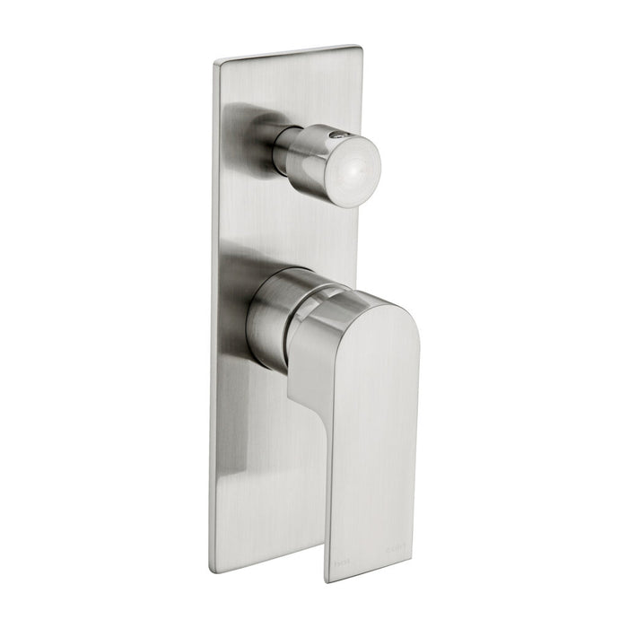 Nero Bianca Shower Mixer With Divertor Brushed Nickel