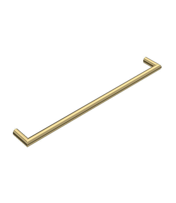 Tondo Single Towel Rail 600mm Brushed Brass