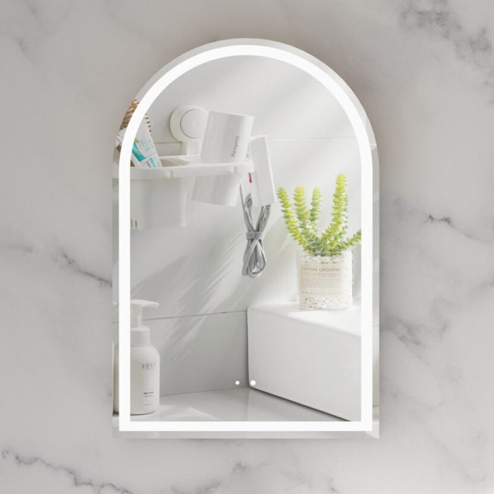 600x900x150mm Carysil Imperial Matte White Melamine Plywood Arch LED Shaving Cabinet