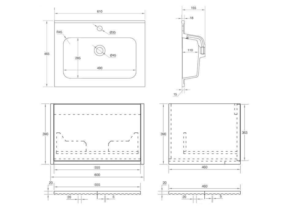 Capture Wall Hung Vanity