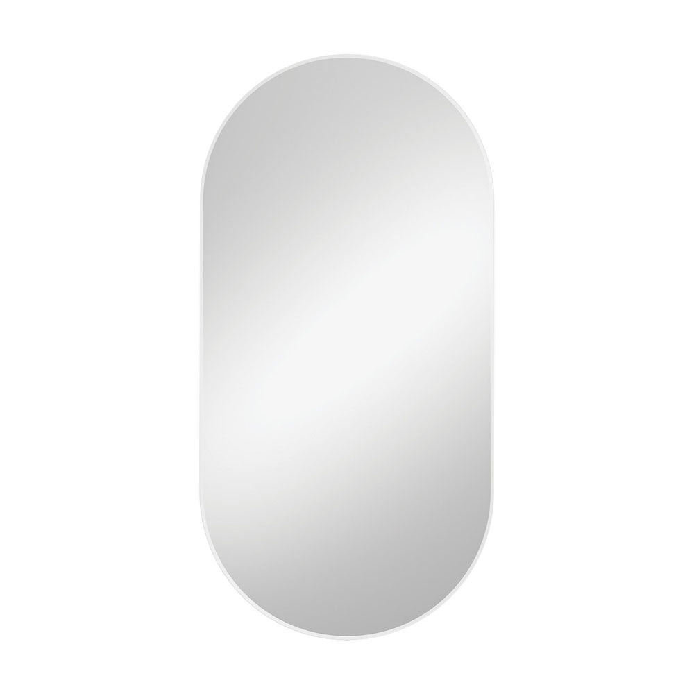 Empire Matt White Framed Mirror, 600 x 1200mm