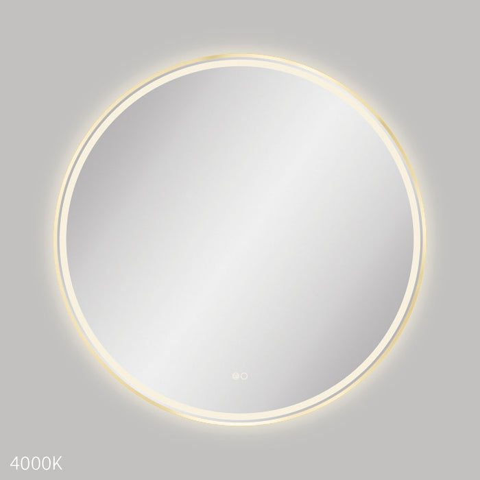 Reba LED Urban Brass Framed Mirror, 900mm