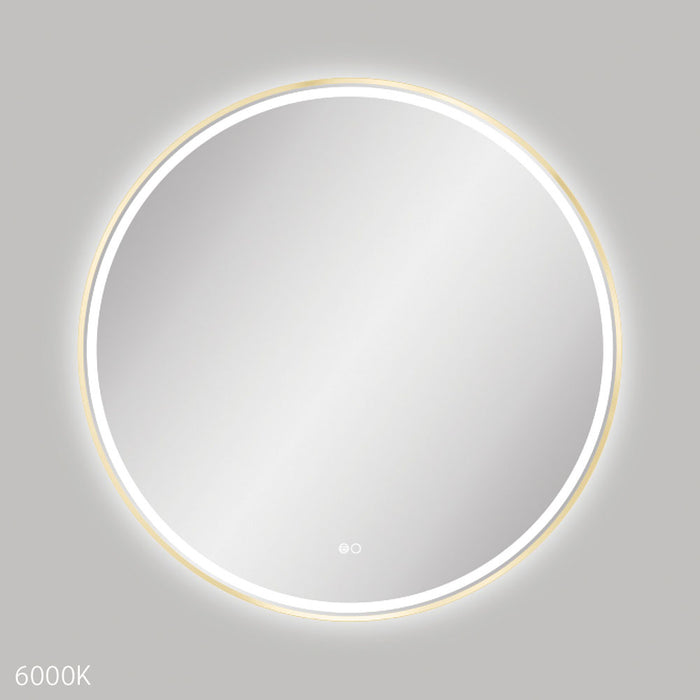 Reba LED Urban Brass Framed Mirror, 900mm