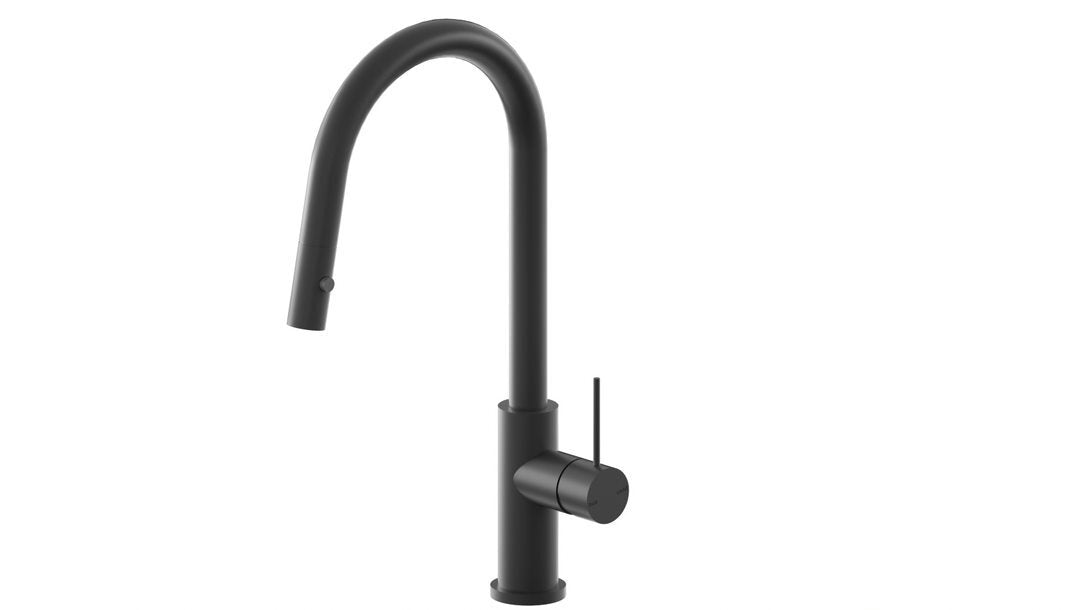 Nero Mecca Pull Out Sink Mixer With Vegie Spray Function Matte Black