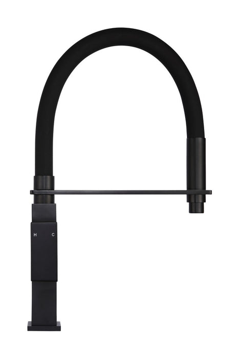 Meir Flexible Matte Black Kitchen Mixer