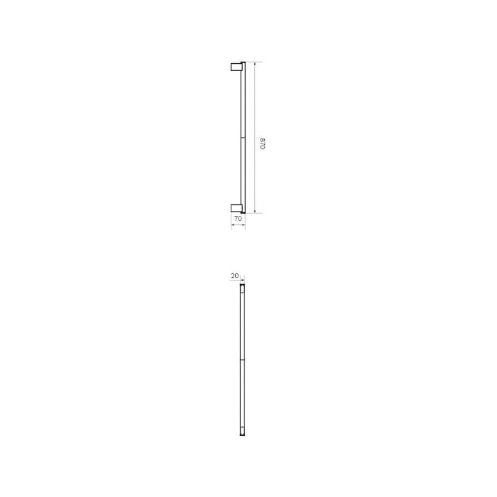 L’Hotel Single Towel Rail 800mm