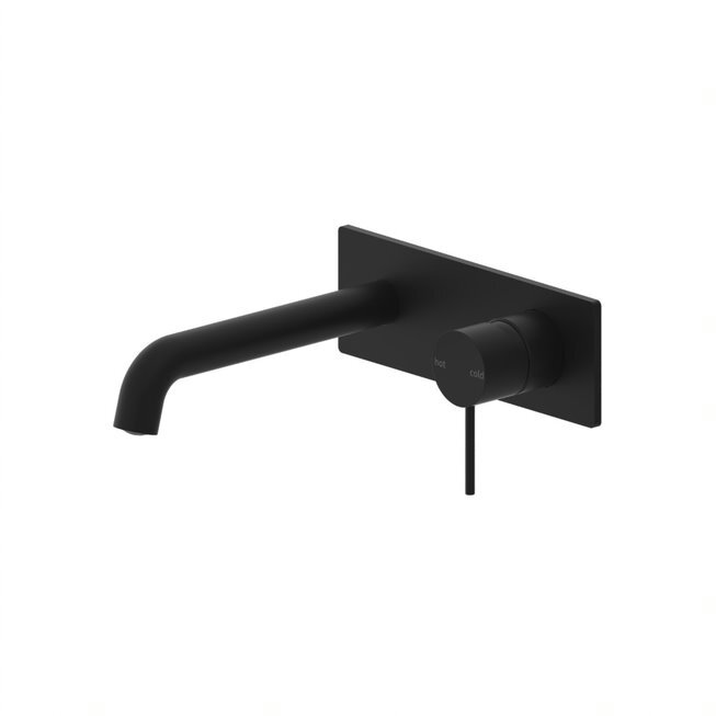 Nero Mecca Wall Basin Mixer 230mm Spout Matte Black