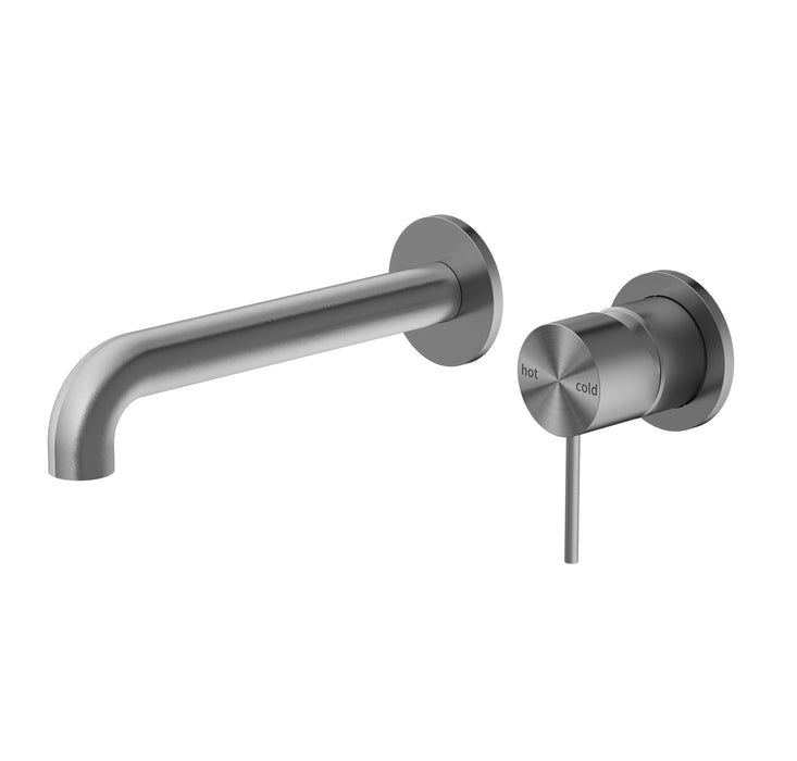 Nero Mecca Wall Basin Mixer (Seperate Back Plate) Gun Metal Grey