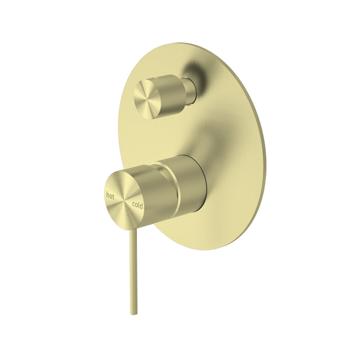 Nero Mecca Shower Mixer With Divertor Brushed Gold