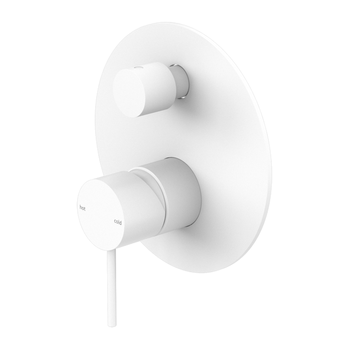 Nero Mecca Shower Mixer With Divertor Matte White