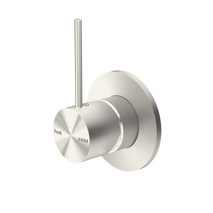 Nero Mecca Shower Mixer Handle Up Brushed Nickel