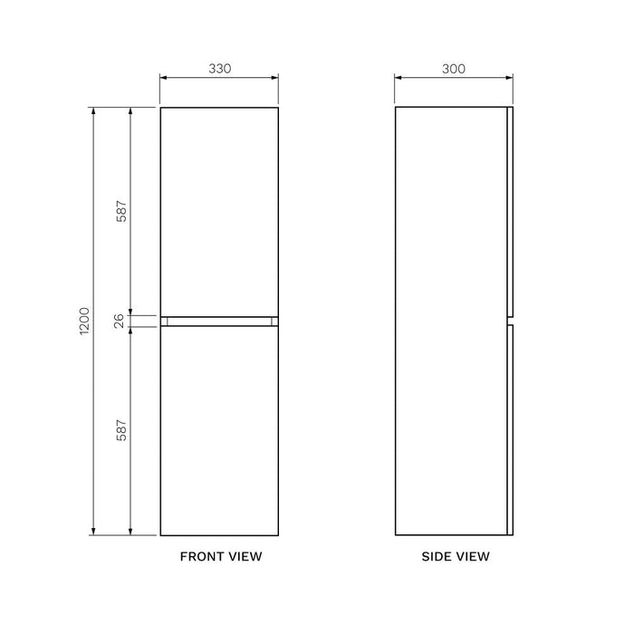 Pure Bianco 330 Side Storage Unit