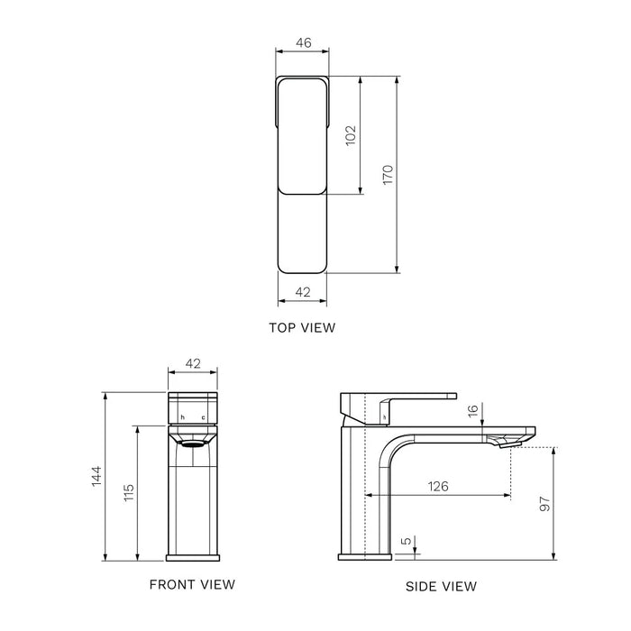 Quasar II Basin Mixer