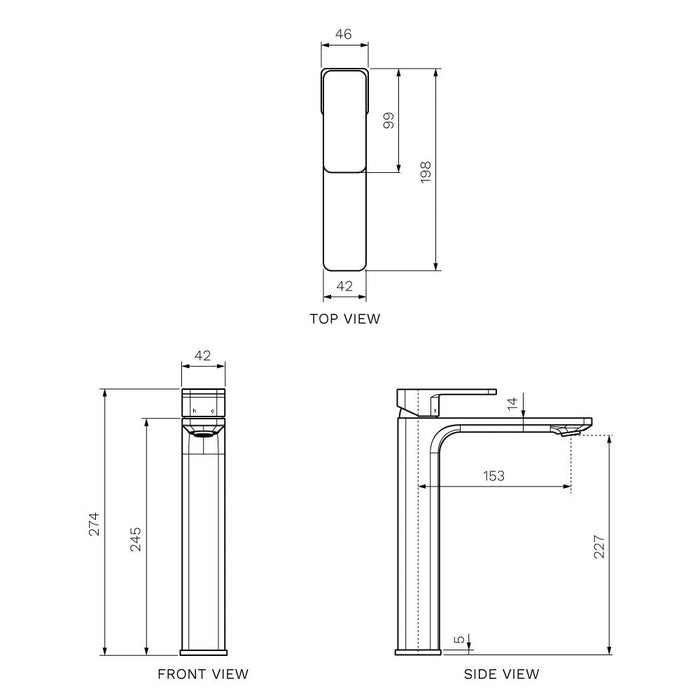 Quasar II Vessel Basin Mixer