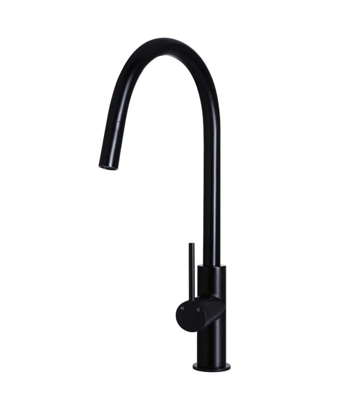 Meir Round Piccola Pull Out Kitchen Mixer Tap Matte Black