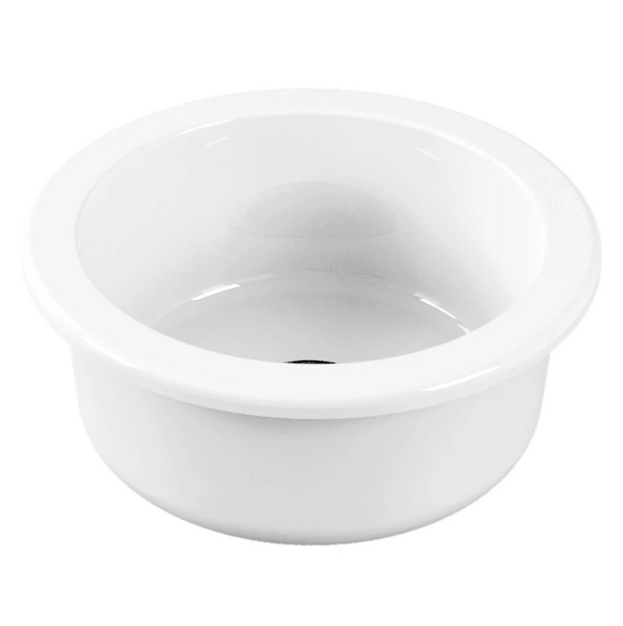 Parisi Tondo Inset Sink Round 450mm - Gloss White