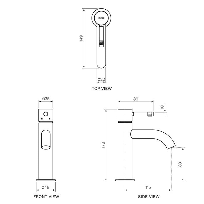 Tondo II Basin Mixer with Curved Spout
