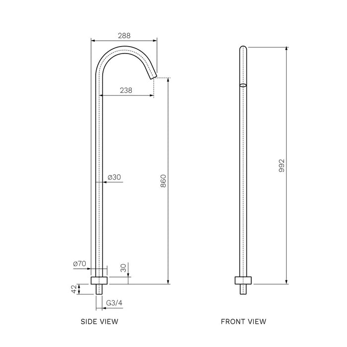 Tondo Freestanding Bath Filler