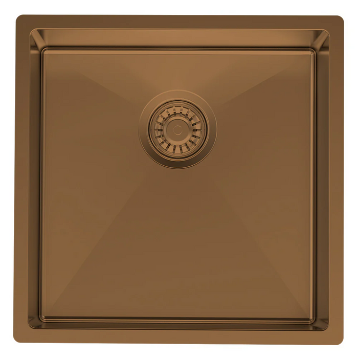 Quadro Single Bowl Sink Undermount/Topmount 440mm Brushed Bronze