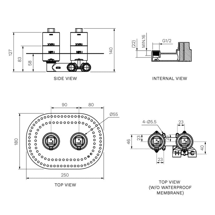 Incasso X4 Mixer Body with Outlet