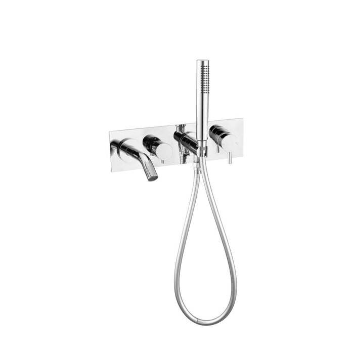 Nero Mecca Wall Mounted Bath Mixer With Handshower Chrome