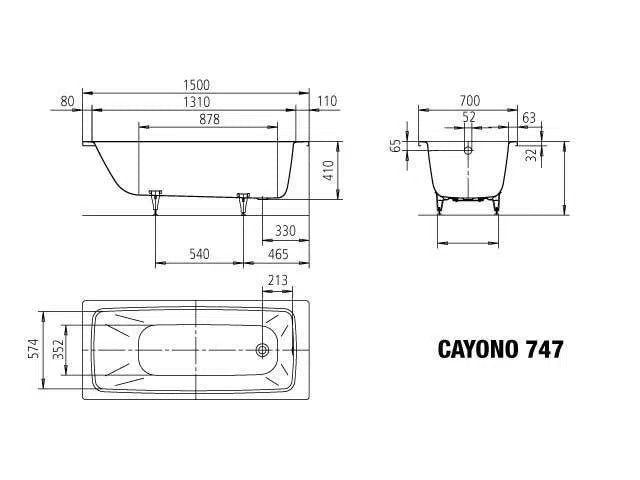 Cayono 1500x700mm