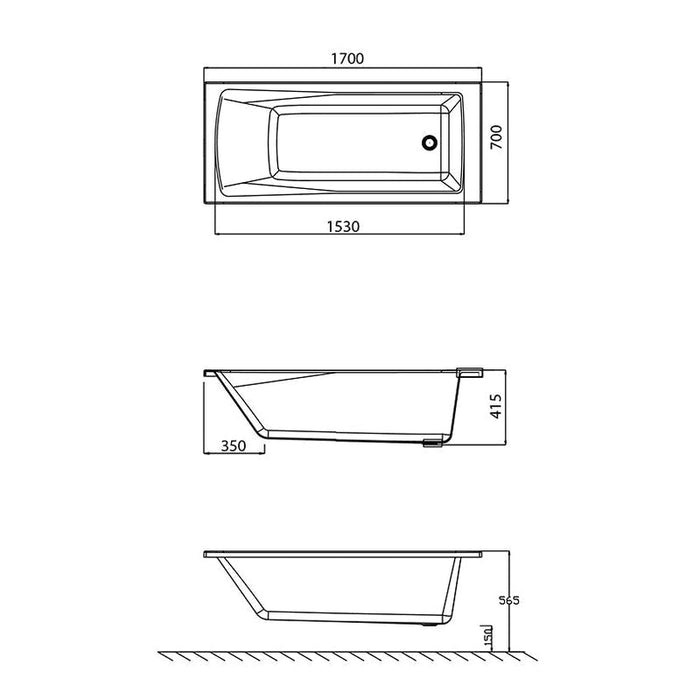 Parisi Quasar Freestanding Inset Bath