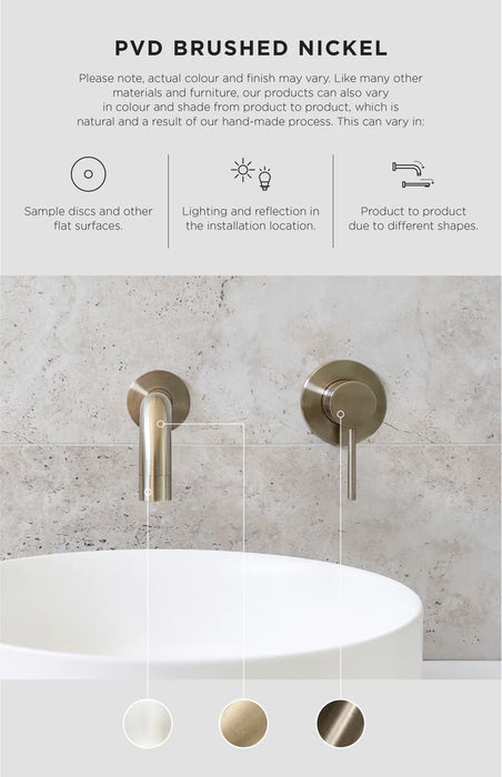Round Wall Mixer Short Pin–lever Trim Kit (In-wall Body Not Included) - Brushed Nickel