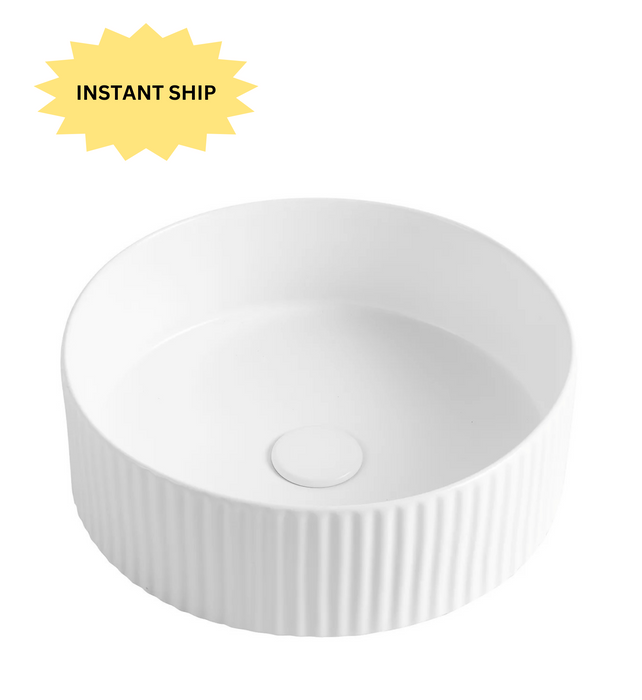 Otti Marlo Round Basin Matte White 400x400x130mm