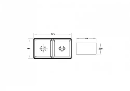 Poseidon KCSD845 White Fermentale Ceramic Kitchen Sink