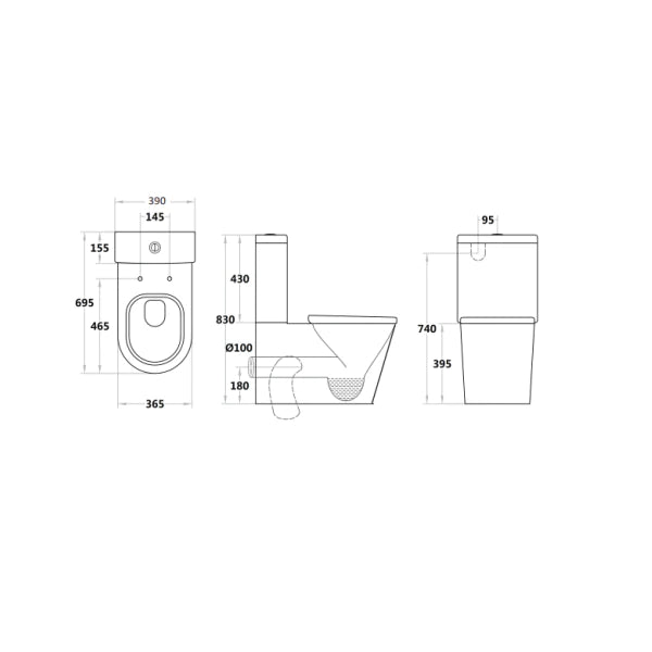 Poseidon Kasey 008 Round Toilet Suite