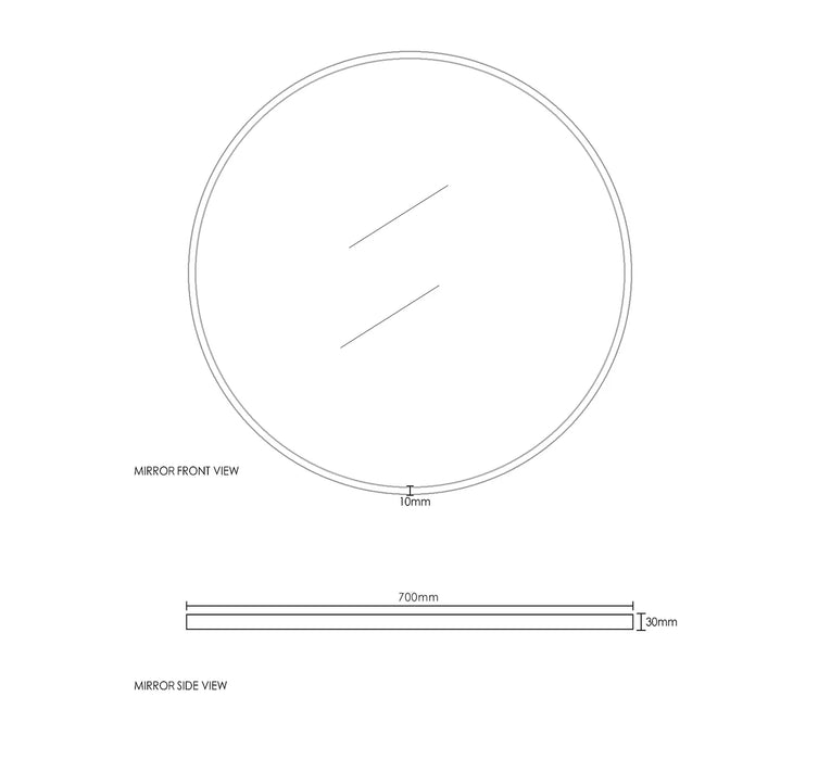 Otti London Mirror 700mm Chrome