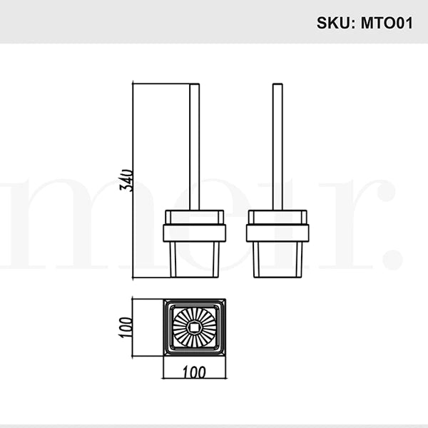 Meir Matte Black Toilet Brush