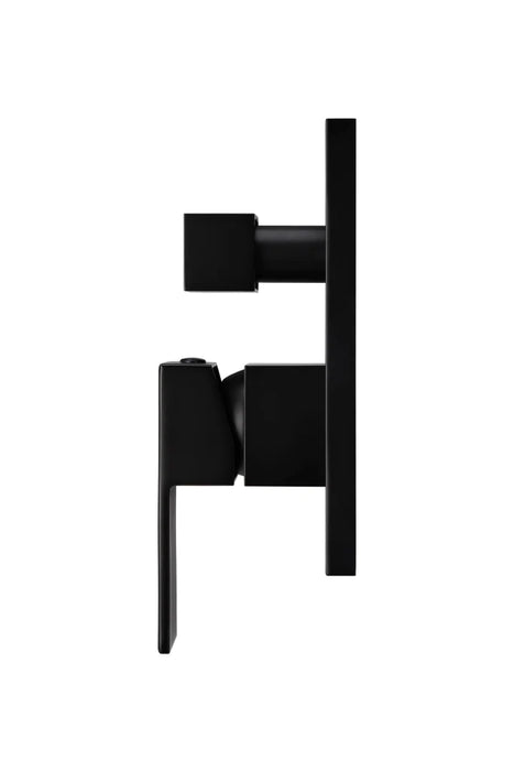 Meir Square Matte Black Wall Mixer with Diverter