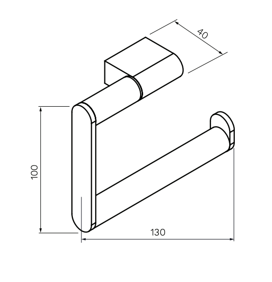 L’Hotel Toilet Roll Holder (Right)