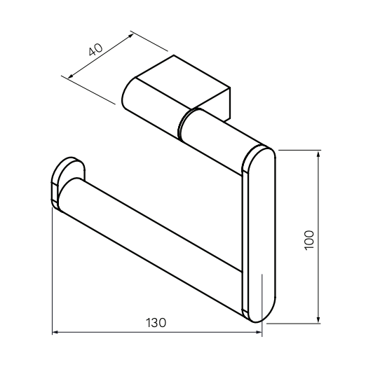 L’Hotel Toilet Roll Holder (Left)