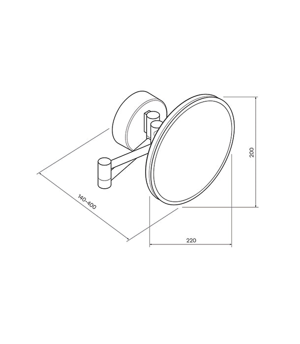 Parisi Tondo Round Magnifying Mirror with Light - Brushed Nickel