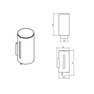 Parisi Tondo Wall Mounted Shower Soap Dispenser Matt Black