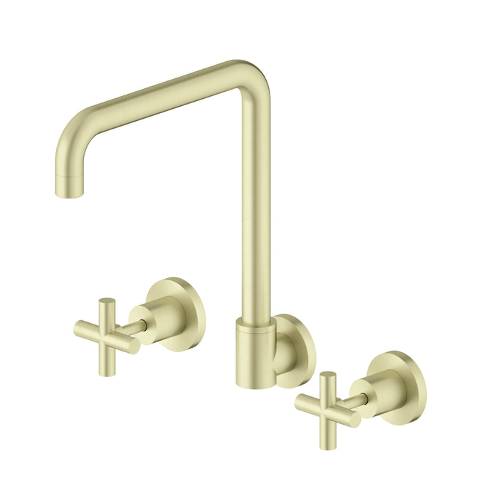 Nero X Plus Range Wall Kitchen Set Swivel Spout Brushed Gold