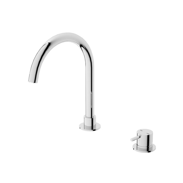 Nero Mecca Hob Basin Mixer & Round Spout Chrome