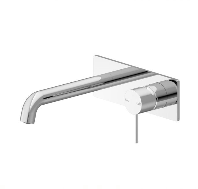 Nero Mecca Wall Basin Mixer 160mm Spout Chrome