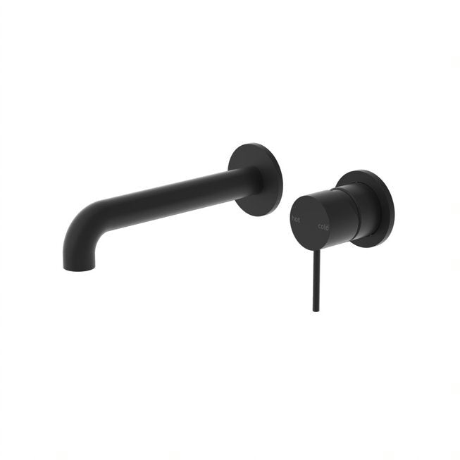 Nero Mecca Wall Basin Mixer (Seperate Back Plate) Matte Black