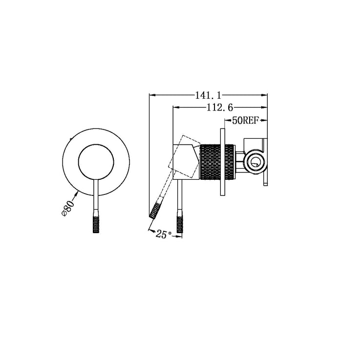 Nero Opal Shower Mixer Brushed Nickel