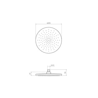 Parisi Envy II Round Shower Head - Fucile